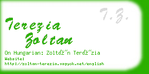 terezia zoltan business card